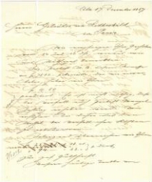 Lettre de comptes  à G. von Rothschild  de l'ancien chef de gouvernement Ludolf Camphausen (1857)