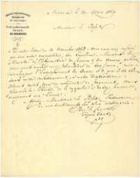 L'Ecole professionnelle israélite de Mulhouse s'inquiète de n'avoir pas reçu une subvention publique déjà annoncée  (1869)