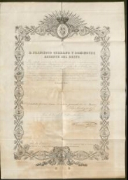 Attribution du titre de "Caballero de la Orden de Ysabel la Catolica" en faveur du Caïd Salomon Shemama (1879)