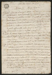 Document manuscrit relatif à la communauté juive de Modène, daté du 2 mars 1804
