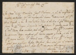 Lettre manuscrite adressée à Sirro Albergati, datée du 7 juin 1699