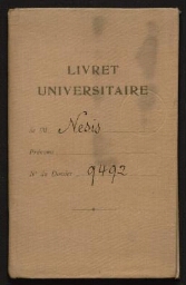  Haïm Nesis, étudiant à la faculté de médecine  de 1920 à 1924 malgré un doyen hostile à l'inscription des juifs roumains 