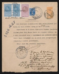 Certificat - Certificat de casier judiciaire vierge, daté du 25 novembre 1935