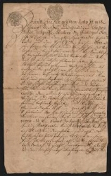 Document manuscrit concernant Joachim Levi (1739)