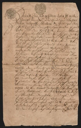 Document manuscrit concernant Joachim Levi (1739)