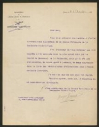 Lettre tapuscrite adressée à M. Otto Grautoff, datée du 21 août 1936