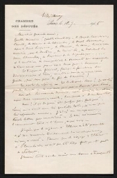 Le dernier duel de l'Affaire Dreyfus: lettre  d'Edmond Gast,  à Melle Cabarrus,  18 juillet 1906