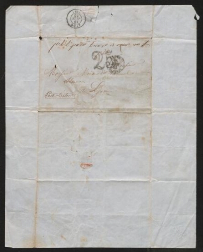 Lettre manuscrite adressée à M. Moïse dit Samuel Haoun, à Lyon (1952)