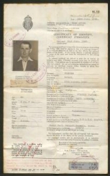 Certificat d'identité au nom de Robert Fischer, délivré le 23 juin 1945