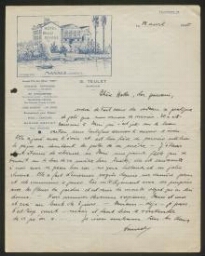 Lettre manuscrite d'Arnold et au dos de Jacqueline adressée à Hella (Lobstein) et Jacques, datée du 19 avril 1940