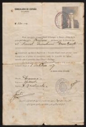 Le Consul Royal d'Espagne à Damas accorde sa protection à l'étudiant Russe Favel Guershiner DruKarski (octobre 1917)