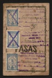 Pasas - Passeport - au nom de Smuelis Liabauskis, délivré le 24 décembre 1921