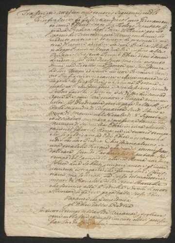 Document manuscrit relatif à la règlementation des prêches, 1746