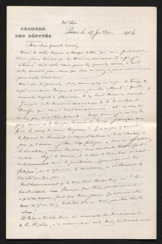 Affaire Dreyfus: l'aveu et le regret d'un magistrat,lettre Edmond Gast,à Melle Cabarrus, 28 juillet 1906