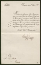 Lettre manuscrite  adressée à Abraham Plaut, datée du 9 juin 1898