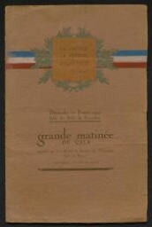 la Société de Secours aux Volontaires Juifs de Paris, Programme de la grande matinée de gala  11 février 1917