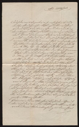 Document manuscrit, daté du 5 juin 1845