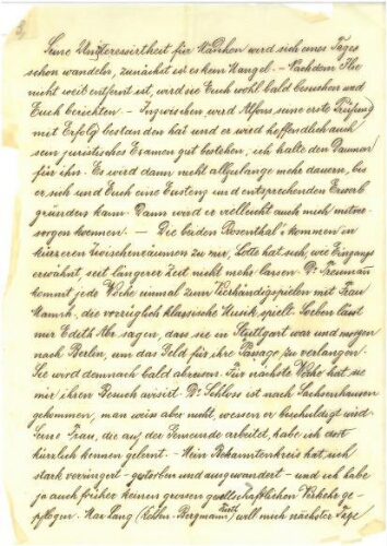  3 Nuremberg - Partie d'une lettre manuscrite, non datée