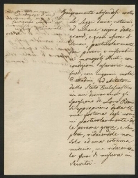 Grazione di une Savagrafa Laturo dell' inferto Memoriale - Document manuscrit, non daté