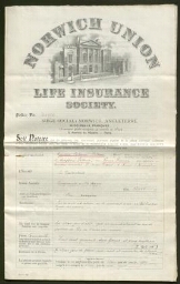 Norwich Union - Life Insurance Society - Assurance au nom de M. Salomon Salama et son épouse Mme Salama, née Pavina Russian