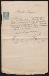 Geburts Zeugnis, daté du 20 avril 1891