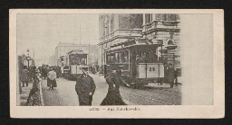 Carte postale représentant une photographie de la Rue Piotrkowska de Lodz
