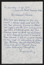 "Mes chers parents, je serai une bonne fille pour vous", Regina Lang adresse ses vœux à ses parents à l'occasion de la nouvelle année juive (1844)