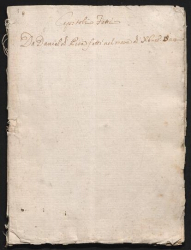 Capitoli Fatti da Daniel da Pisa Fatti nel Mese dicembre 1524