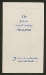 The Jewish Social Service Association for Service to Families and Individuals