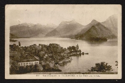 Carte postale représentant le lac d'Annecy de Ziona adressée à N. Nesis, datée du 13 novembre 1935