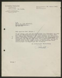 Lettre tapuscrite du Dr. Walther Rothschild adressée au Dr. Otto Grautoff, datée du 24 janvier 1933