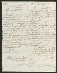 Lettre manuscrite, datée du 14 juin 1827