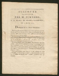 Furtado au Grand Sanhédrin: "Vos décisions sont un pacte d’alliance entre la religion et la patrie"
Séance  de clôture du 2 mars 1807