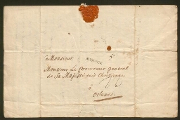 Lettre de Thierry Henry Vagedey datée du 22 novembre 1754, adressée au Procureur Général de Sa Majesté très Chrétienne, à Orléans