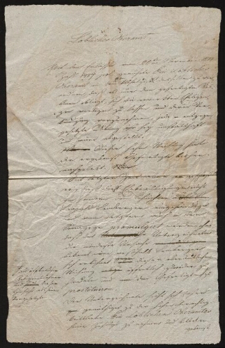 Lobliches Oberamt - Document manuscrit, daté du 22 novembre 1844