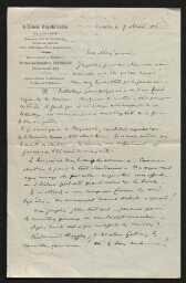 « je m’attends à une campagne furieuse()On annoncerait Marcel Habert et consorts» Lettre d'Edmond Gast, 9 mai 1906