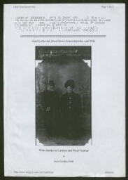Copie d'une photographie de Josef Leibovich Schereschewsky et son épouse, non datée