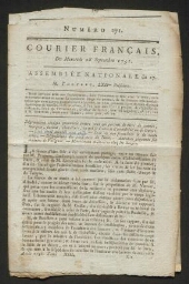 L'Emancipation des Juifs , Compte rendu du Courier français  (28 septembre 1791)