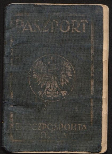 Passeport polonais de Jakob Preschel et de sa famille pour la Palestine (1935)