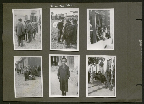 Planche de six photographies intitulée "Polnische Juden"
