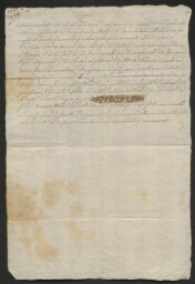 Document manuscrit relatif à une Pâques chrétienne à Pésaro, daté de l'année 1819