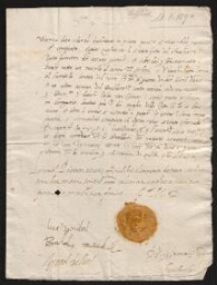 Requête signée de cinq habitants de Pesaro à propos du campo di hebrei (1590)