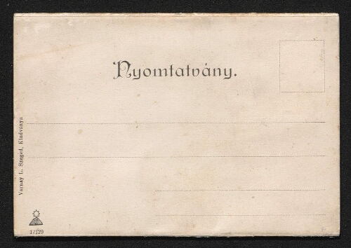 Carte postale à déplier "Nyomtatvany", "Üdvozlet Szegednöl"