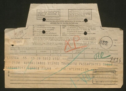 Le Consul du Portugal à Marseille obtient un visa de transit pour une famille juive  30 juin 1941