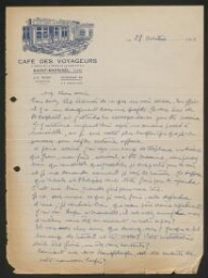 Lettre manuscrite de Renée adressée à ses amis, datée du 28 octobre 1941