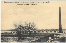 Carte postale des Etablissements Kahn, Lang & Manuel, datée du 15 octobre 1939