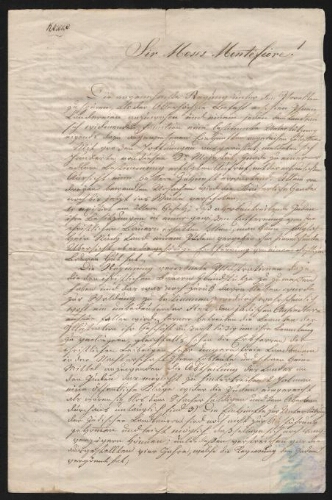 Lettre manuscrite des représentants de la communauté juive de Grodno adressée à Moses Montefiore, datée du 9 mai 1846