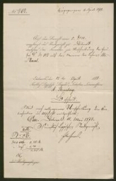 Document manuscrit, daté du 16 avril 1878
