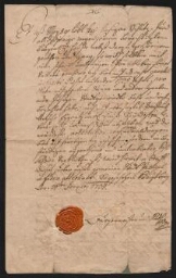 Lettre manuscrite du Maire de Königsberg au sujet de Moyses Löbl Levi, datée du 2 janvier 1739
