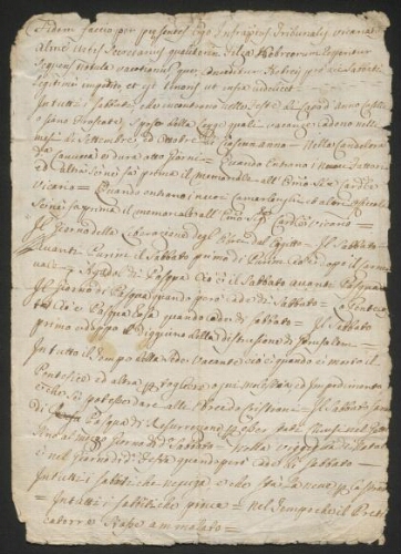 document sur les prêches 1763